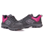 Tênis Segurança EPI/C.A Gogowear Feminino 100% Couro ref Kiev Preto / Rosa