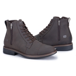 Bota Casual Masculina Gogowear 100% Couro ref Quebec Café