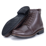 Bota Casual Masculina Gogowear 100% Couro ref Quebec Mogno