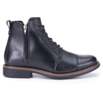 Bota Casual Masculina Gogowear 100% Couro ref Quebec Preto