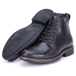 Bota Casual Masculina Gogowear 100% Couro ref Quebec Preto
