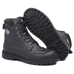 Bota Coturno Motociclista Gogowear 100% Couro ref Rapid cor Preta 