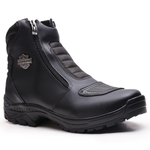 Bota Coturno Motocycle Gogowear 100% Couro ref Route 500 Motor cor Preto 