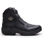 Bota Coturno Motocycle Gogowear 100% Couro ref Route 500 Motor cor Preto 