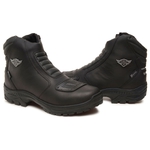 Bota Coturno Motociclista 100% Impermeável Gogowear 100% Couro ref Route Water Preto
