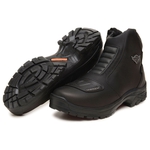 Bota Coturno Motociclista 100% Impermeável Gogowear 100% Couro ref Route Water Preto