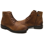 Bota Casual Masculina Gogowear 100% Couro ref Royal Café