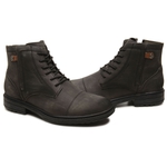 Bota Casual Masculina Gogowear 100% Couro ref Royal Preto