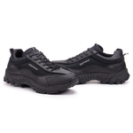 Tênis Adventure Masculino VIBRAM Gogowear 100% Couro ref Spock Low Preto