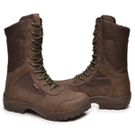Bota Coturno Militar Gogowear Couro ref Stiger Nobuck Selva Cravo Padrão EB