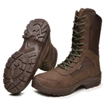 Bota Coturno Militar Gogowear Couro ref Stiger Nobuck Selva Cravo Padrão EB