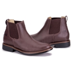 Bota Casual Masculina Gogowear 100% Couro ref Tucson Mogno