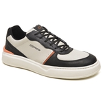 Sapatênis Masculino 100% Couro Gogowear Valley Off-White/Preto