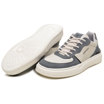 Sapatênis Masculino 100% Couro Gogowear Valley Off-White/Azul New