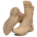 Bota Coturno Motociclista 100% Impermeável Gogowear 100% Couro ref Custom Walter Areia 