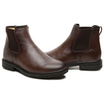 Bota Chelsea Masculina Gogowear 100% Couro ref West Mogno
