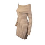 Vestido Curto Plaza Bege Camel