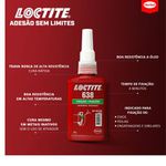 Adesivo Anaeróbico de Fixação de Rolamentos Alto Torque Loctite 638 - 50g