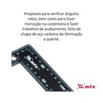 ESQUADRO 24 POL. 600 MM AÇO CARBONO MTX