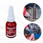 Adesivo Trava Roscas Anaeróbico Alto Torque Vermelho LOCTITE 277 10g 