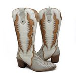 Bota Perlatto Nashville Couro Anac Off W. Caramelo Cristal - NAS001