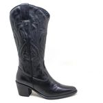 Bota Perlatto New Western Couro Preto - NWE013