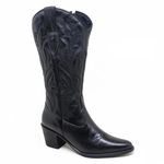 Bota Perlatto New Western Couro Preto - NWE013
