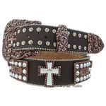 CINTO PAUL WESTERN CRUZ EM STRASS E METAL REF: 405