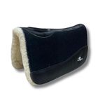 MANTA VAQUEJADA QUADRADA RUBBER WOOL PRETA - BOOTS HORSE