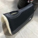 MANTA VAQUEJADA QUADRADA RUBBER WOOL PRETA - BOOTS HORSE