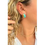 Brinco gota com resina premium