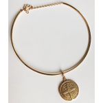 Choker Aro Com Pingente de São Bento Banhado