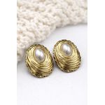 BRINCO OVAL PÉROLA BIJOUX 