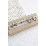 TRIO BRINCOS BIJOUX COM ARGOLA