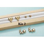 TRIO BRINCOS BIJOUX COM ARGOLA