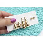 TRIO BRINCO GOTA BIJOUX 