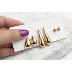 TRIO BRINCO GOTA BIJOUX 