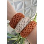 TRIO PULSEIRAS CROCHE 