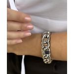 Bracelete Corrente Larga Banhada