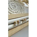 Trio Zircônia Gota Caixa Semijoia