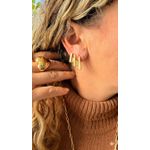 Trio Argolas Retangular semijóia