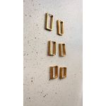 Trio Argolas Retangular semijóia