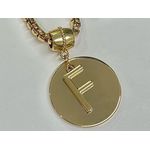 Colar Medalha Com Letra Banhada