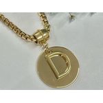 Colar Medalha Com Letra Banhada