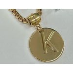 Colar Medalha Com Letra Banhada