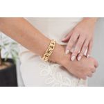 Bracelete Corrente Larga Banhada