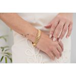 Bracelete Folhas Banhado