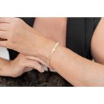 Pulseira Semijóia Navete com Coração 