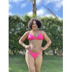 Top Fixo Rosa Neon Canelado 