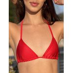Top Cortininha Vermelho Canelado